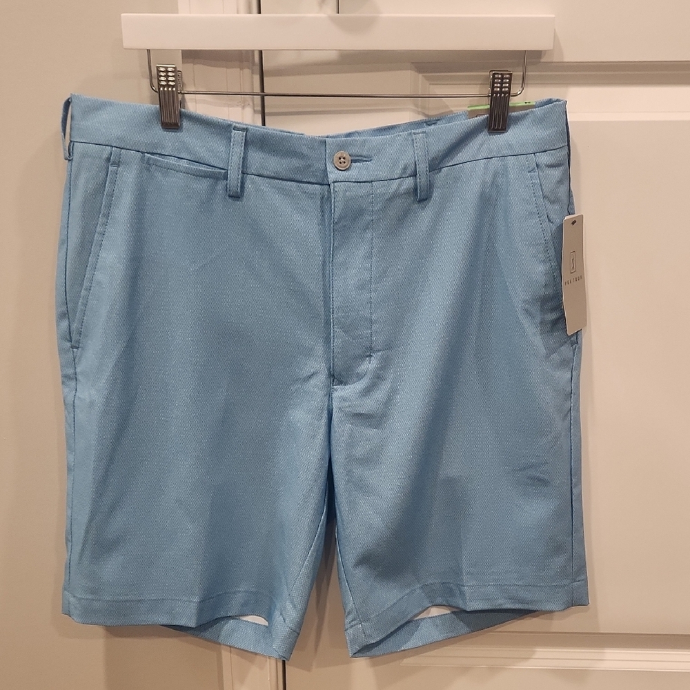 PGA Tour Blue Flat Front Shorts Classic Style